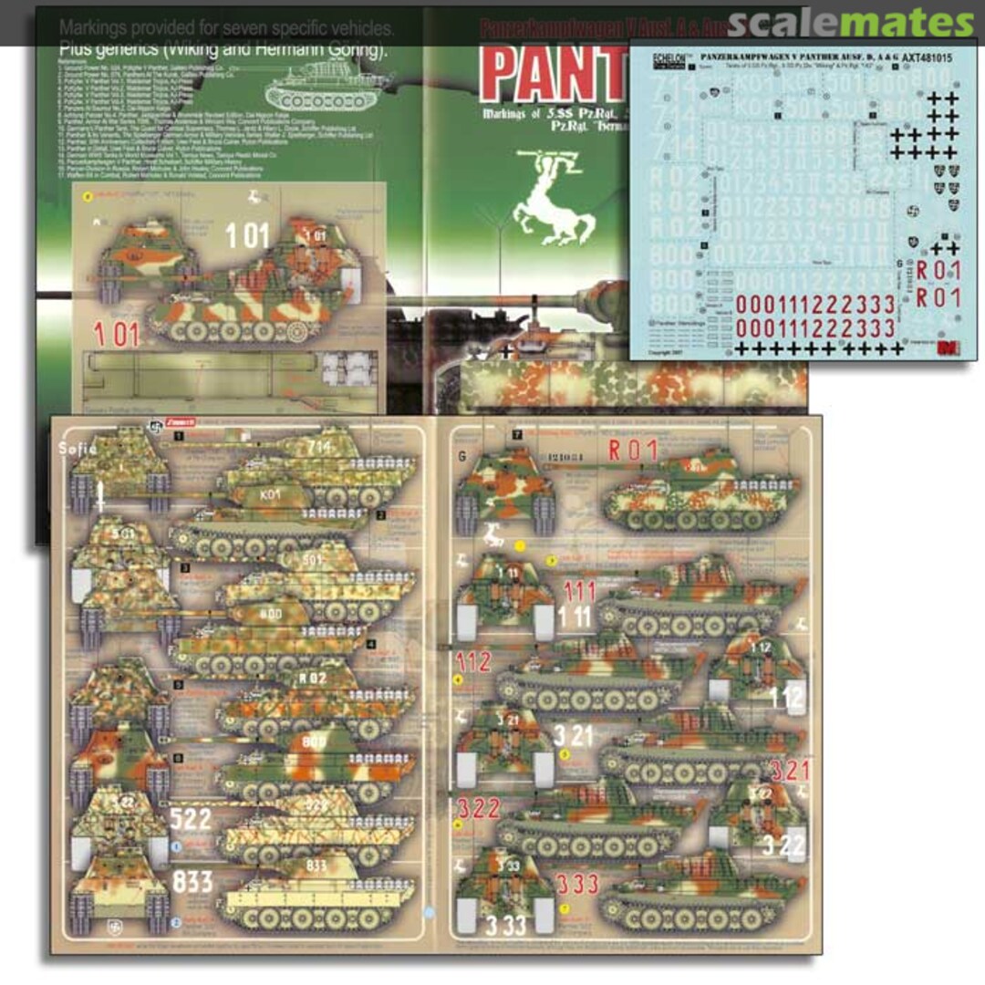 Boxart Div. Wiking & Göring Panthers (Ausf A & G) AXT481015 Echelon Fine Details Boxart Div. Wiking & Göring Panthers (Ausf A & G) AXT481015 Echelon Fine Details