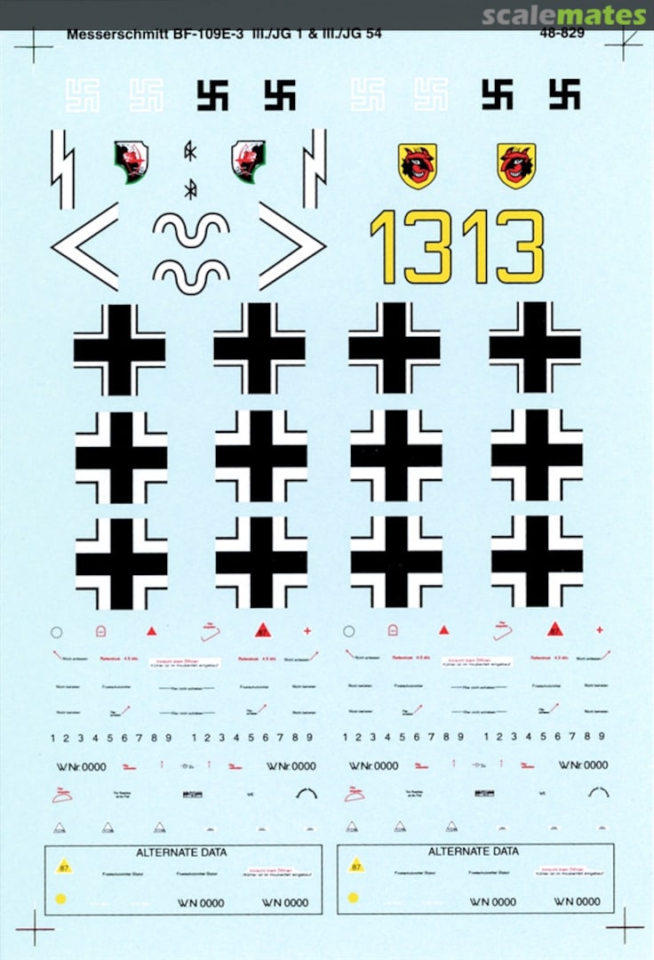 Boxart Messerschmitt Bf 109E-3 48-829 SuperScale International Boxart Messerschmitt Bf 109E-3 48-829 SuperScale International