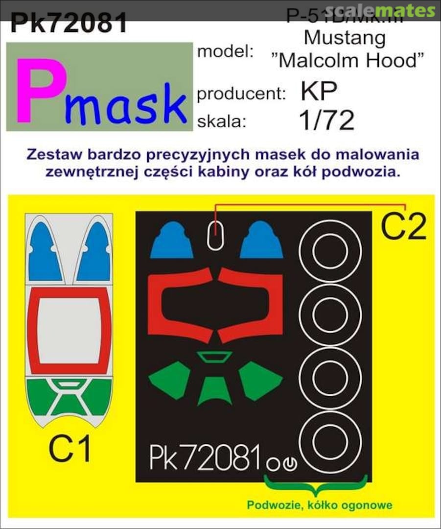 Boxart P-51B/Mk.III Mustang "Malcolm Hood" PK72081 Pmask Boxart P-51B/Mk.III Mustang "Malcolm Hood" PK72081 Pmask