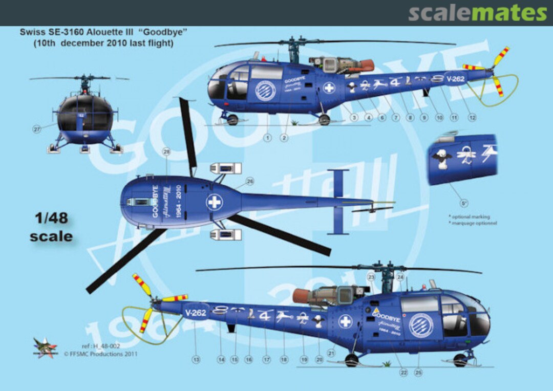 Boxart Swiss SE-3160 Alouette III "Goodbye" H_48-002 FFSMC Productions