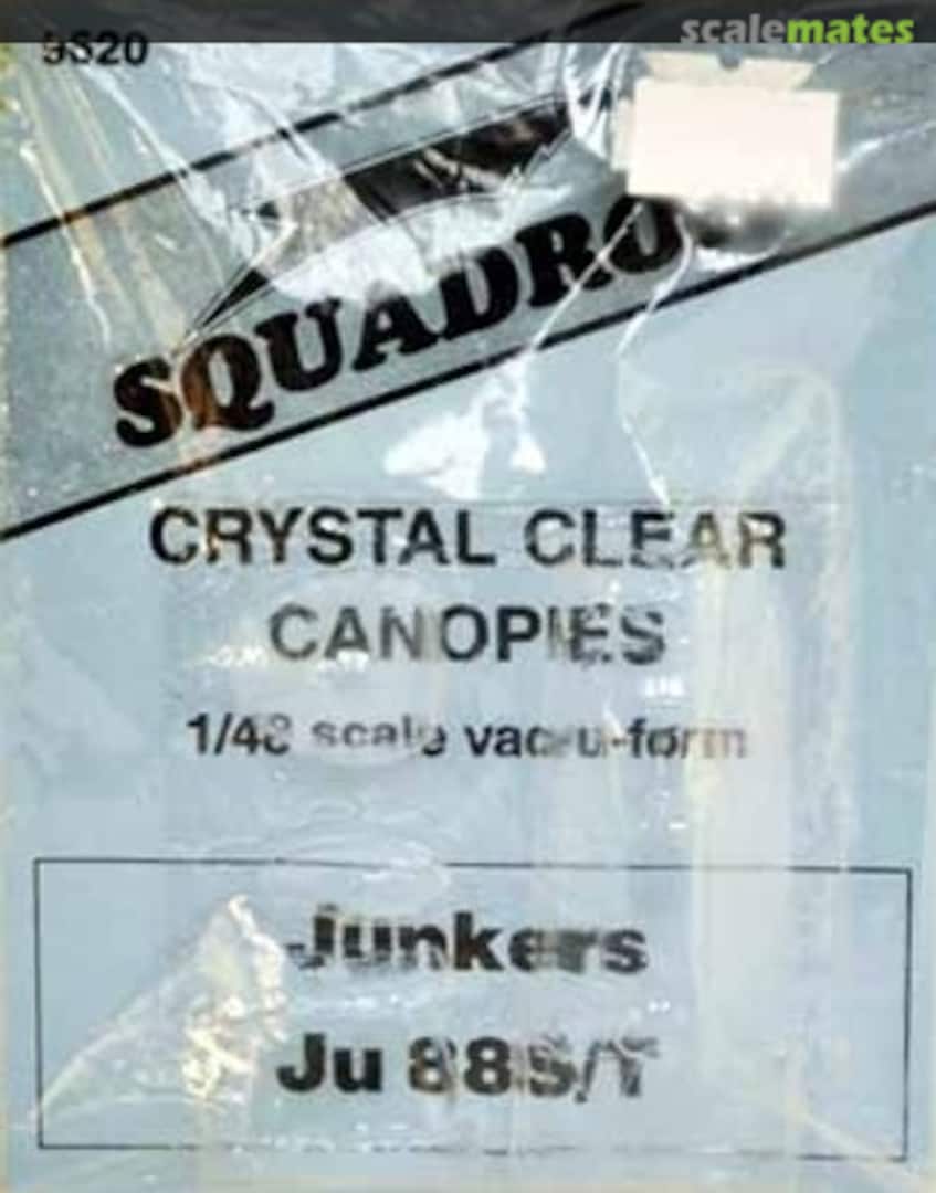Boxart Ju 88S/T Crystal Clear Canopies 9620 Squadron Boxart Ju 88S/T Crystal Clear Canopies 9620 Squadron
