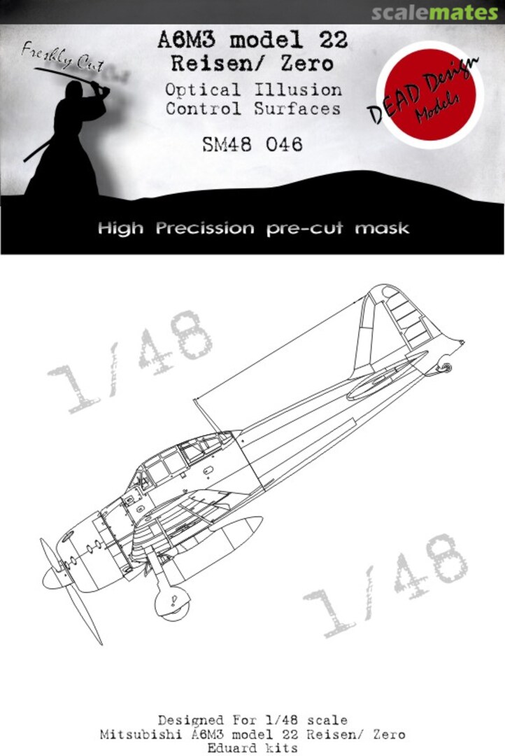 Boxart A6M3 m.22 Control Surfaces SM48046 DEAD Design Models