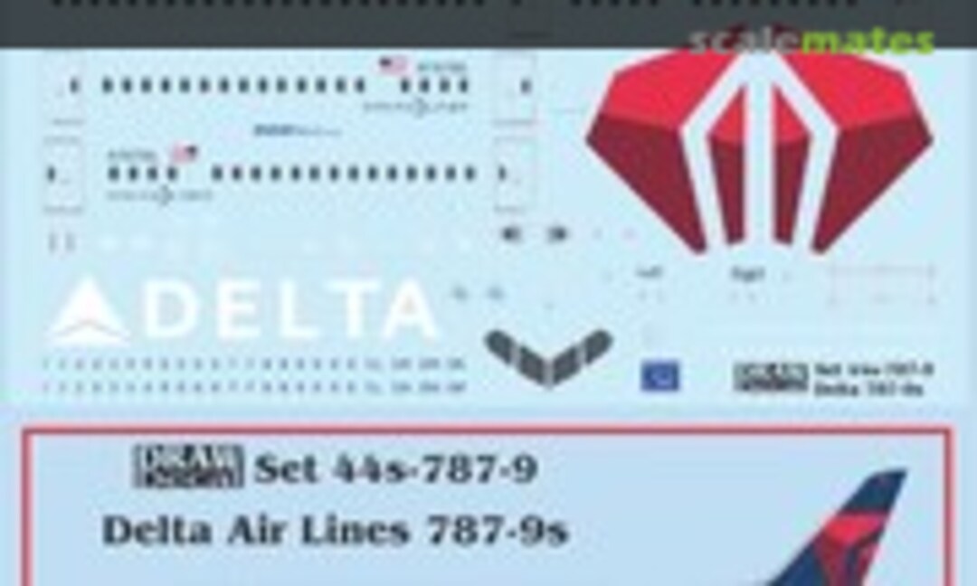 1:144 Delta Air Lines 787-9 Dreamliner (Draw Decal 44-787-9) 44-787-9