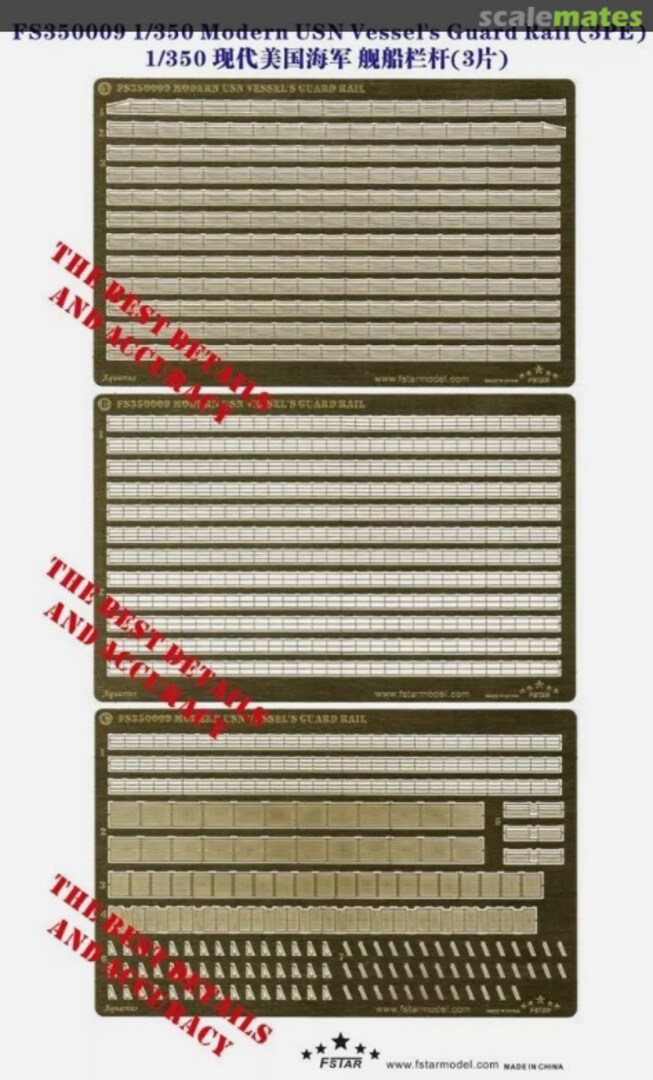 Boxart Modern USN Vessel`s Guard Rail FS350009 Five Star Model Boxart Modern USN Vessel`s Guard Rail FS350009 Five Star Model