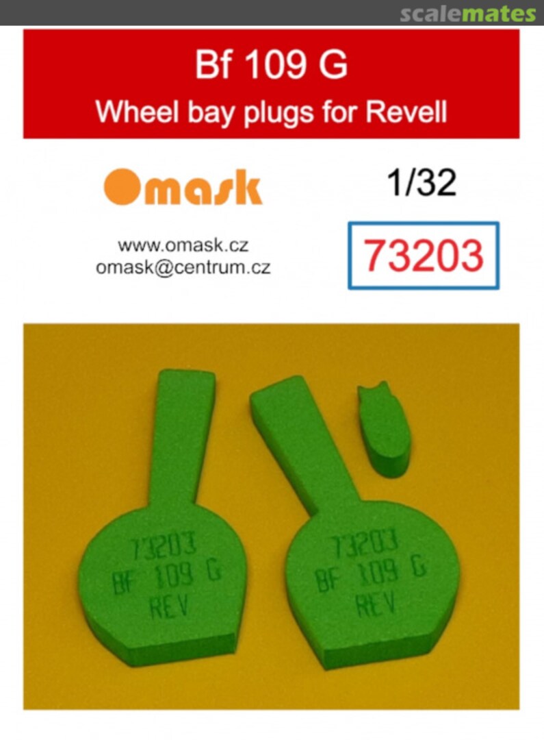 Boxart Bf 109 G wheel bay plugs 73203 Omask Boxart Bf 109 G wheel bay plugs 73203 Omask