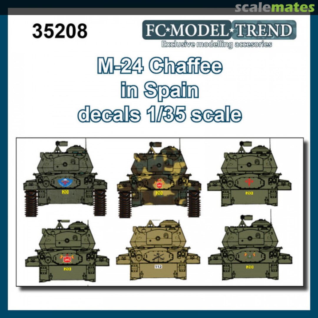 Boxart M24 Chaffee in Spain Decals 35208 FC Model Trend Boxart M24 Chaffee in Spain Decals 35208 FC Model Trend