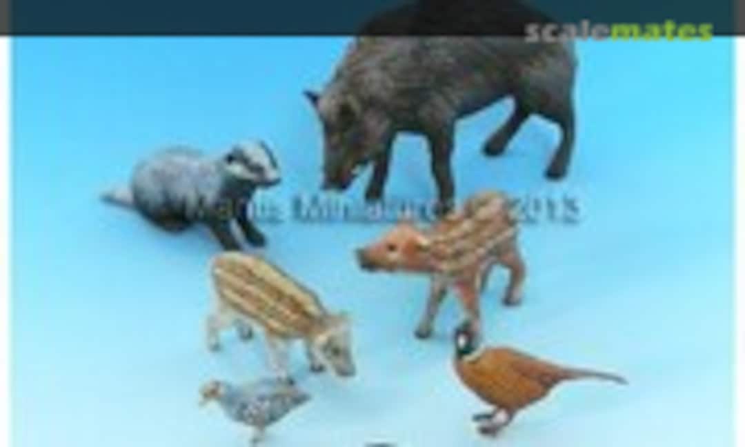 1:35 Animals Set - 14 (Mantis Miniatures 35055) 35055
