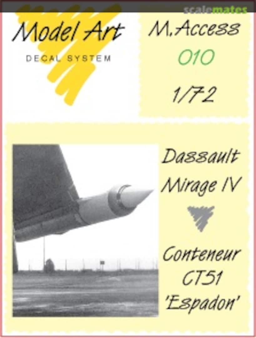 Boxart Dassault Mirage IV Conteneur CT51 'Espadon' M.Access 010 Model Art Decal System Boxart Dassault Mirage IV Conteneur CT51 'Espadon' M.Access 010 Model Art Decal System
