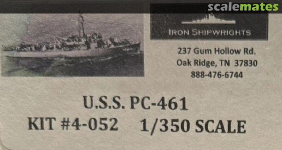Boxart PC-461 Class Patrol Craft 4-052 Iron Shipwrights Boxart PC-461 Class Patrol Craft 4-052 Iron Shipwrights