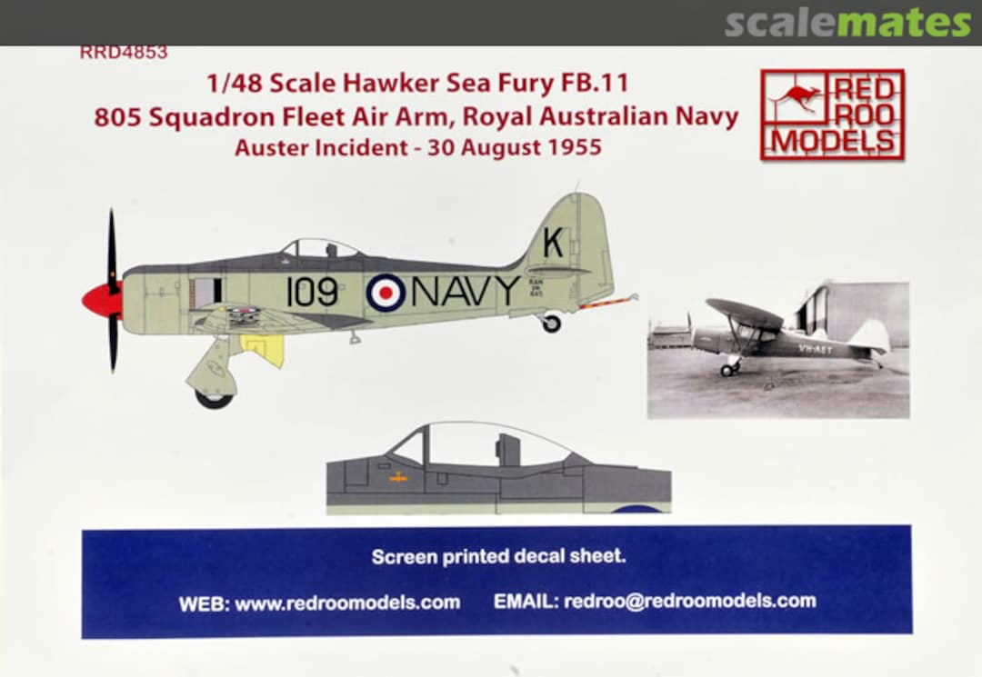 Boxart Hawker Sea Fury FB.11 RRD4853 Red Roo Models Boxart Hawker Sea Fury FB.11 RRD4853 Red Roo Models