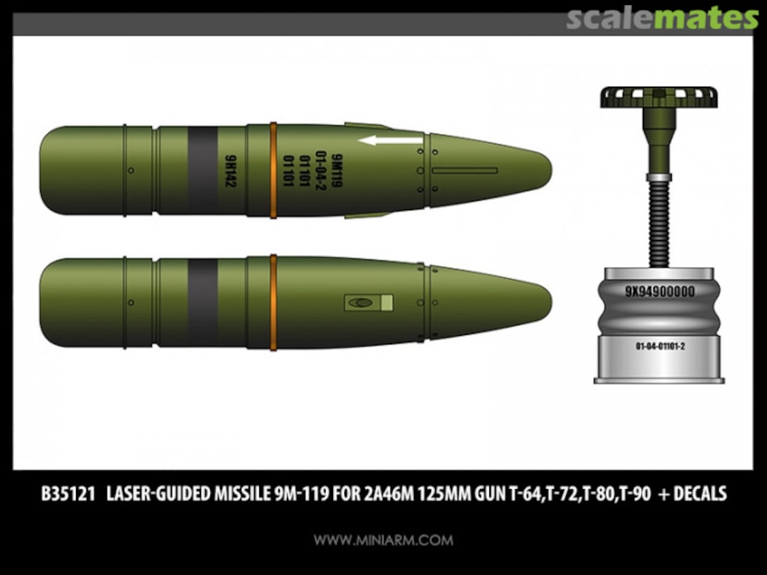 Boxart Laser-guided Missile 9M-119 for 2A46M 125mm Gun (for T-64 T-72 T-80 T-90) B35121 Miniarm Boxart Laser-guided Missile 9M-119 for 2A46M 125mm Gun (for T-64 T-72 T-80 T-90) B35121 Miniarm