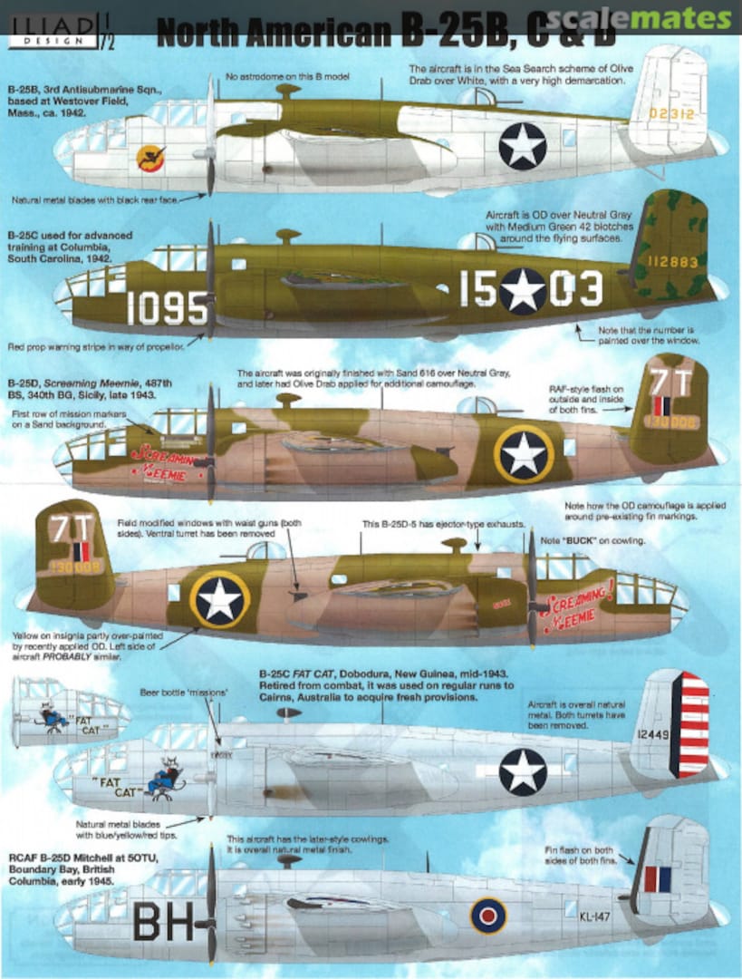 Contents North American B-25B, C & D 72019 Iliad Design Contents North American B-25B, C & D 72019 Iliad Design
