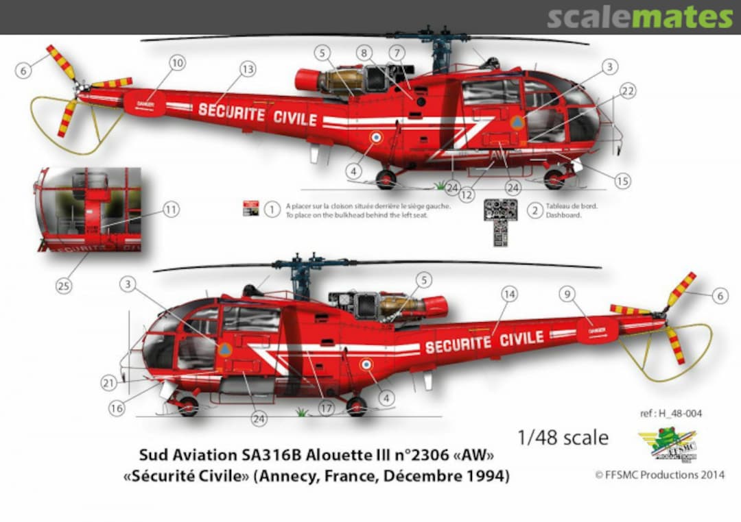 Boxart Alouette III Sécurité Civile et CODIS 34 H_48-004 FFSMC Productions Boxart Alouette III Sécurité Civile et CODIS 34 H_48-004 FFSMC Productions