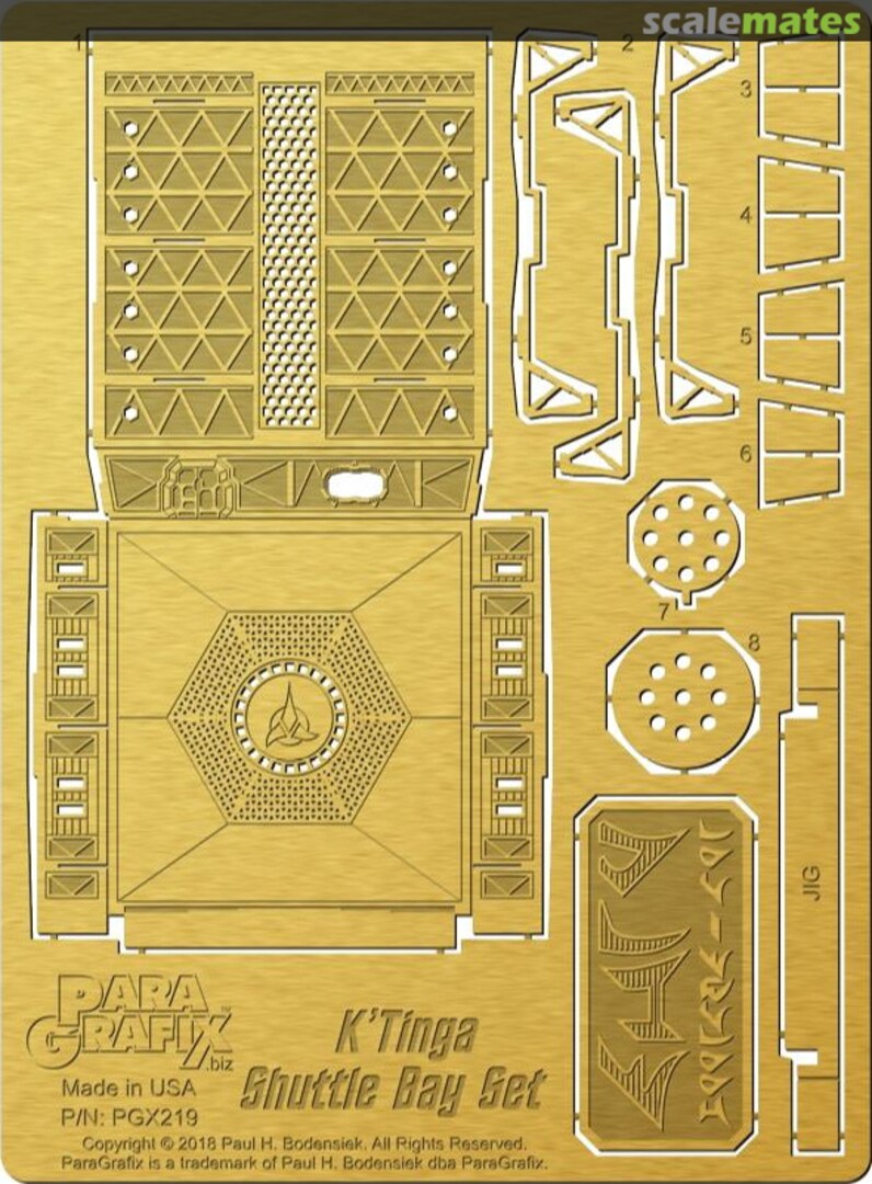 Boxart K'Tinga Shuttle Bay PGX219 ParaGrafix Modeling Systems