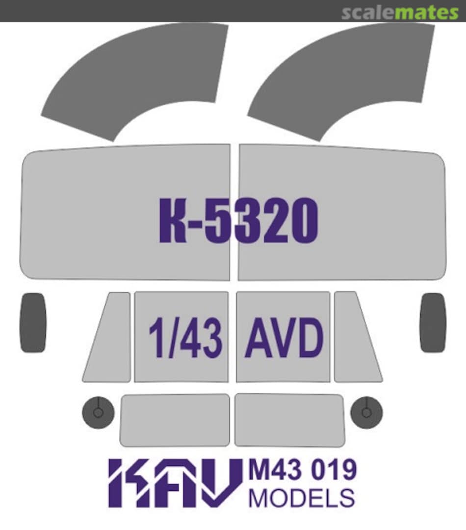 Boxart Paint Mask for Kamaz 5320 (AVD) KAV M43 019 KAV models Boxart Paint Mask for Kamaz 5320 (AVD) KAV M43 019 KAV models