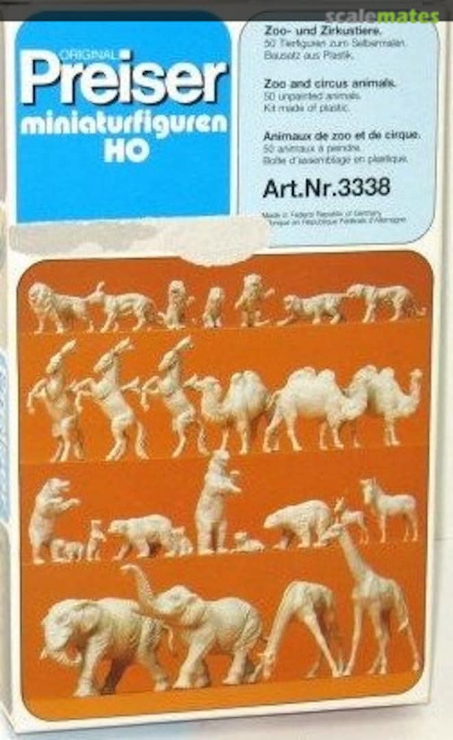Boxart Zoo and circus animals 3338 Preiser Boxart Zoo and circus animals 3338 Preiser