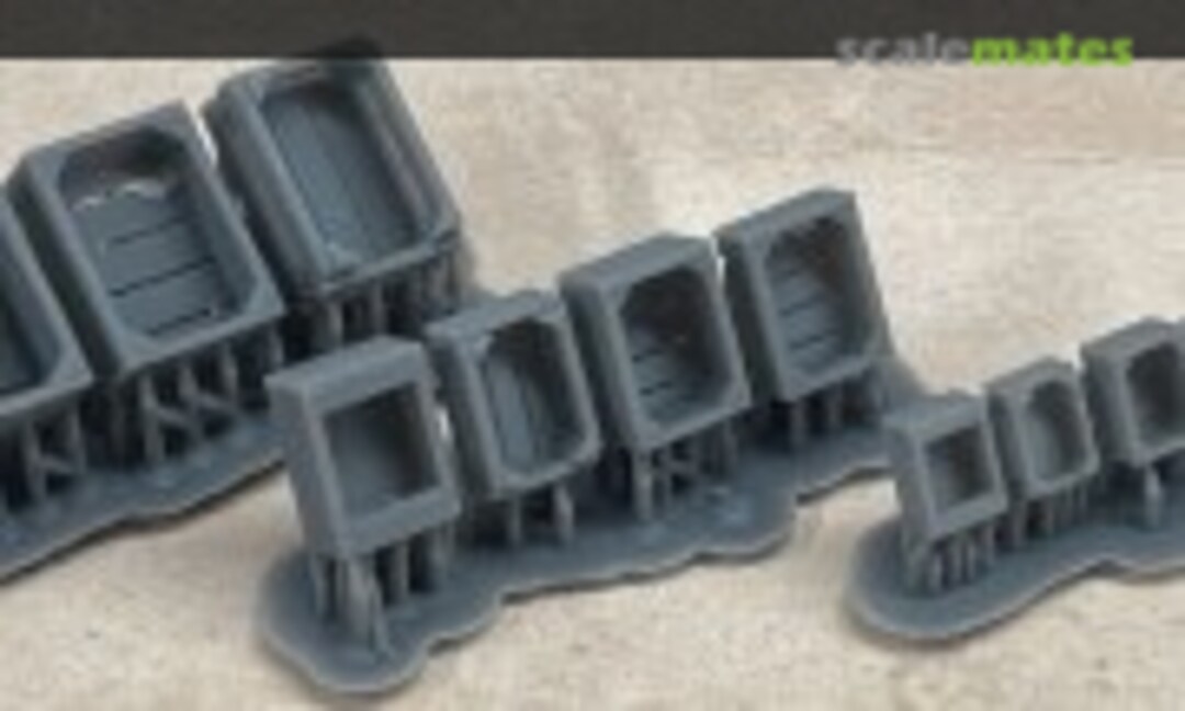 1:72 Wooden crates small - 4 types - 4 pieces (EMP3d 72090110) 72090110