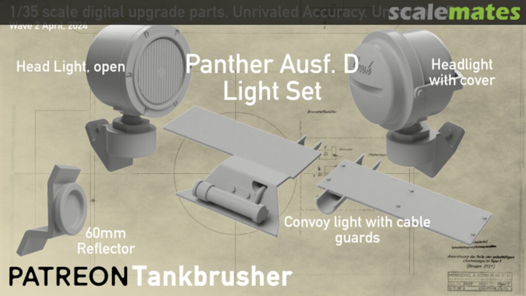 Boxart Light Set for Panther Ausf. D 352404013 Tankbrusher Scale Modeling Boxart Light Set for Panther Ausf. D 352404013 Tankbrusher Scale Modeling