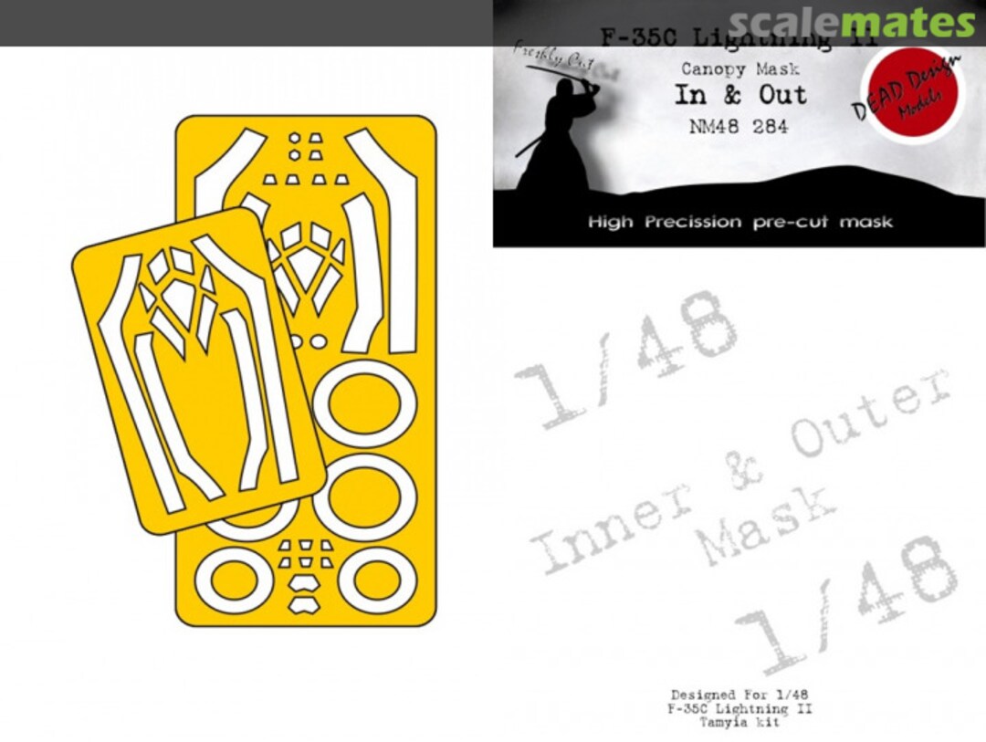 Boxart F-35C Lightning II Canopy Mask In & Out NM48284 DEAD Design Models Boxart F-35C Lightning II Canopy Mask In & Out NM48284 DEAD Design Models
