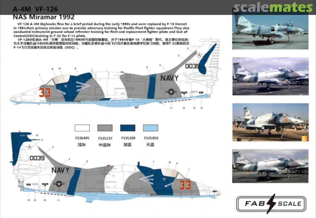 Boxart A-4M VF-126 NAS Miramar 1992 FD48076 Fab Scale Boxart A-4M VF-126 NAS Miramar 1992 FD48076 Fab Scale