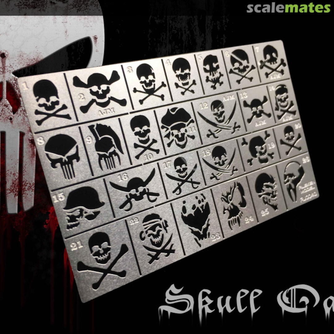 Boxart Gundam/Military Model-kits Skull & Death icon Airbrush Stencil FG-AJ0040 Alexen Model Boxart Gundam/Military Model-kits Skull & Death icon Airbrush Stencil FG-AJ0040 Alexen Model