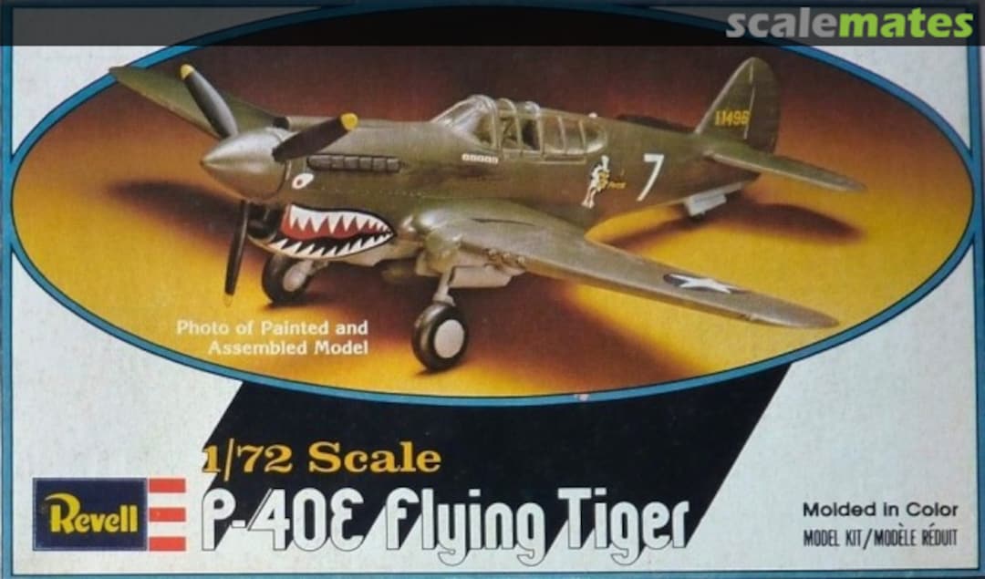 Boxart P-40E Flying Tiger H-46 Revell Boxart P-40E Flying Tiger H-46 Revell