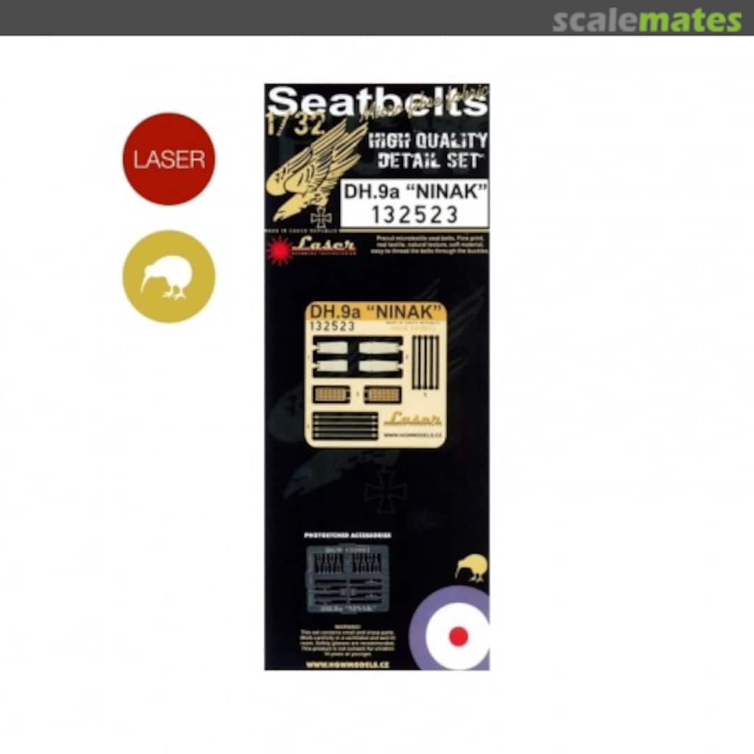 Boxart Airco DH.9a "Ninak" - Seatbelts 132523 HGW Models Boxart Airco DH.9a "Ninak" - Seatbelts 132523 HGW Models