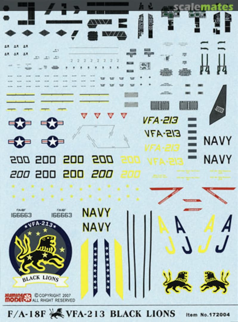 Boxart F/A-18F VFA-213 Black Lions 172004 Jasmine Model JASModel