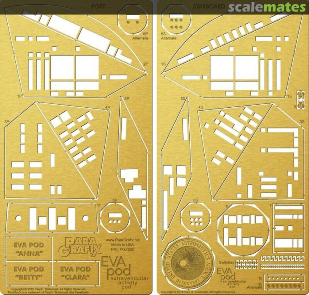 Boxart EVA Pod Photoetch Set PGX220 ParaGrafix Modeling Systems Boxart EVA Pod Photoetch Set PGX220 ParaGrafix Modeling Systems