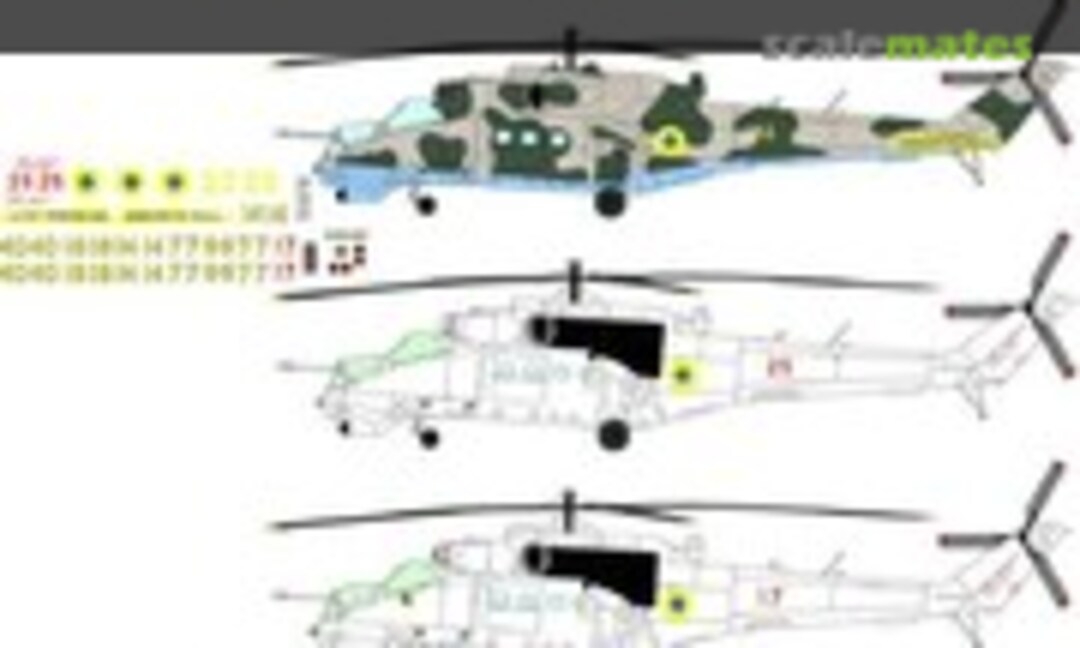 1:48 Mil Mi-24 Ukraine AF decal for aircraft model scale kit (BSmodelle BSM48012) BSM48012