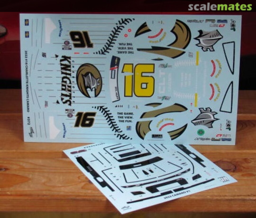 Boxart #16 Charlotte Knights Noah Gragson 2022 Camaro 372 Powerslide Decals Boxart #16 Charlotte Knights Noah Gragson 2022 Camaro 372 Powerslide Decals