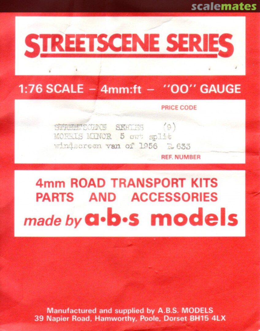 Boxart Morris Minor R.633 abs models Boxart Morris Minor R.633 abs models
