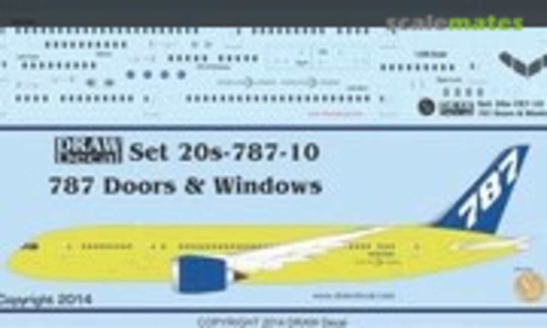 1:200 787 Doors and Windows (Draw Decal 20-787-10) 20-787-10