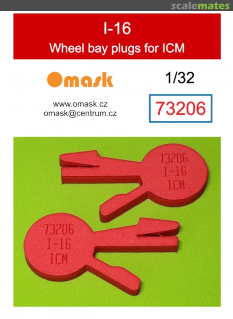 Boxart I-16 wheel bay plugs (for ICM) 73206 Omask Boxart I-16 wheel bay plugs (for ICM) 73206 Omask