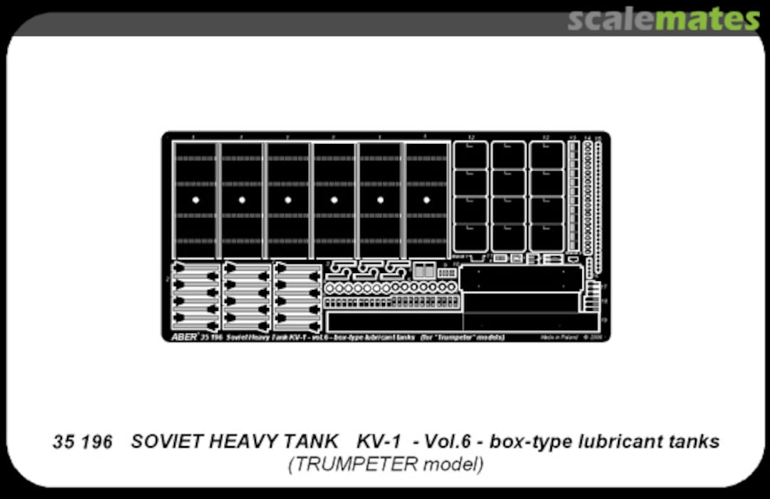 Boxart Soviet Heavy Tank - KV-1 - Vol. 6 - Box-Type Lubricant Tanks 35196 Aber Boxart Soviet Heavy Tank - KV-1 - Vol. 6 - Box-Type Lubricant Tanks 35196 Aber