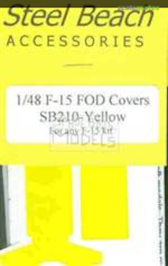Boxart F-15 Eagle Yellow FOD Covers 49010 Steel Beach Boxart F-15 Eagle Yellow FOD Covers 49010 Steel Beach
