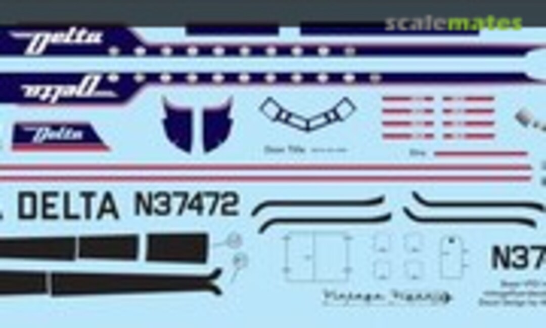 1:144 DC-4 Delta (Vintage Flyer Decals VFD144-045) VFD144-045