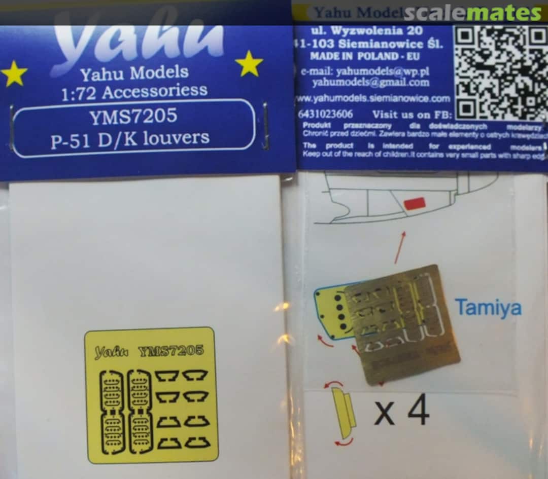 Boxart P-51 D/K Mustang IV louvers YMS7205 Yahu Models