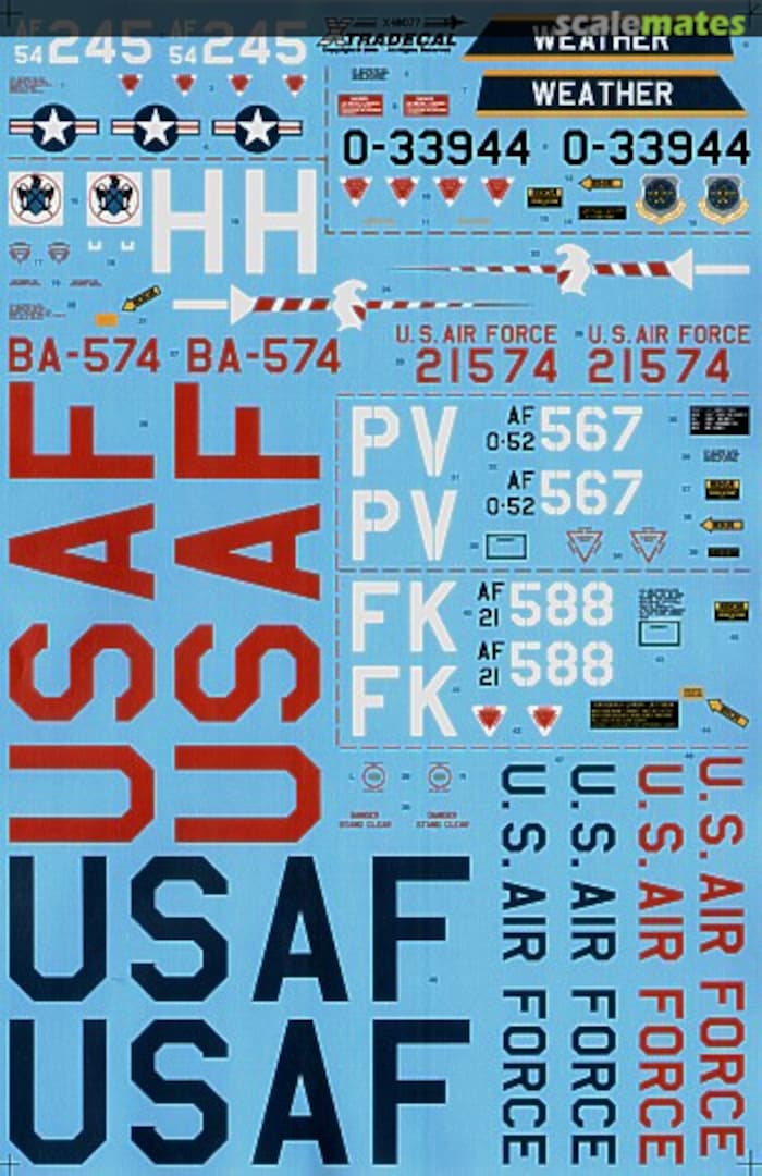 Boxart B-57B RB-57E WB-57C B-57G Canberra Pt 2 X48-077 Xtradecal