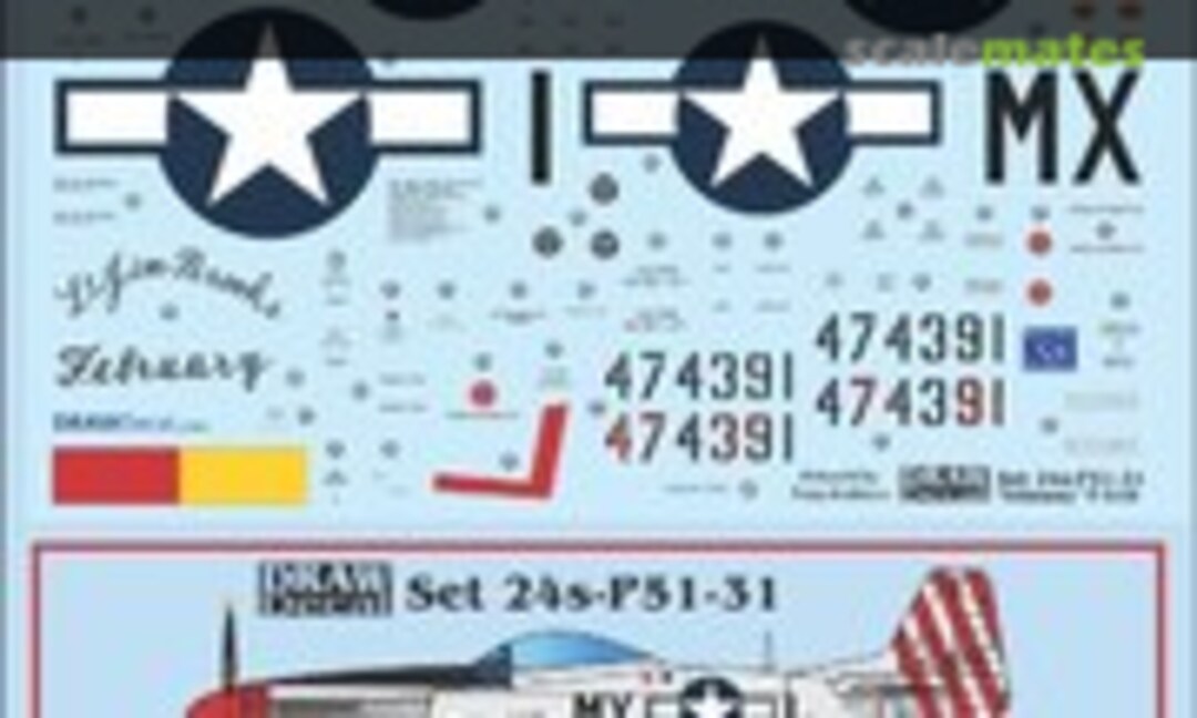 1:24 P-51D "February" (Draw Decal 24-P51-31) 24-P51-31