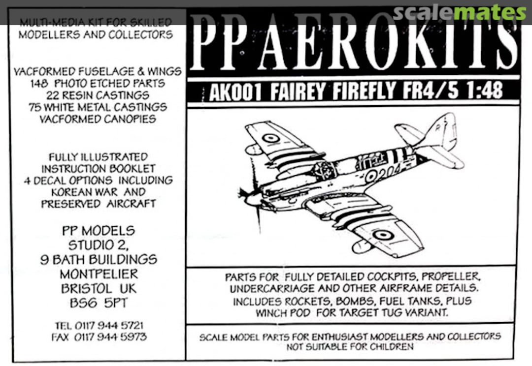 Boxart Fairey Firefly FR4/5 PP Aerokits Boxart Fairey Firefly FR4/5 PP Aerokits