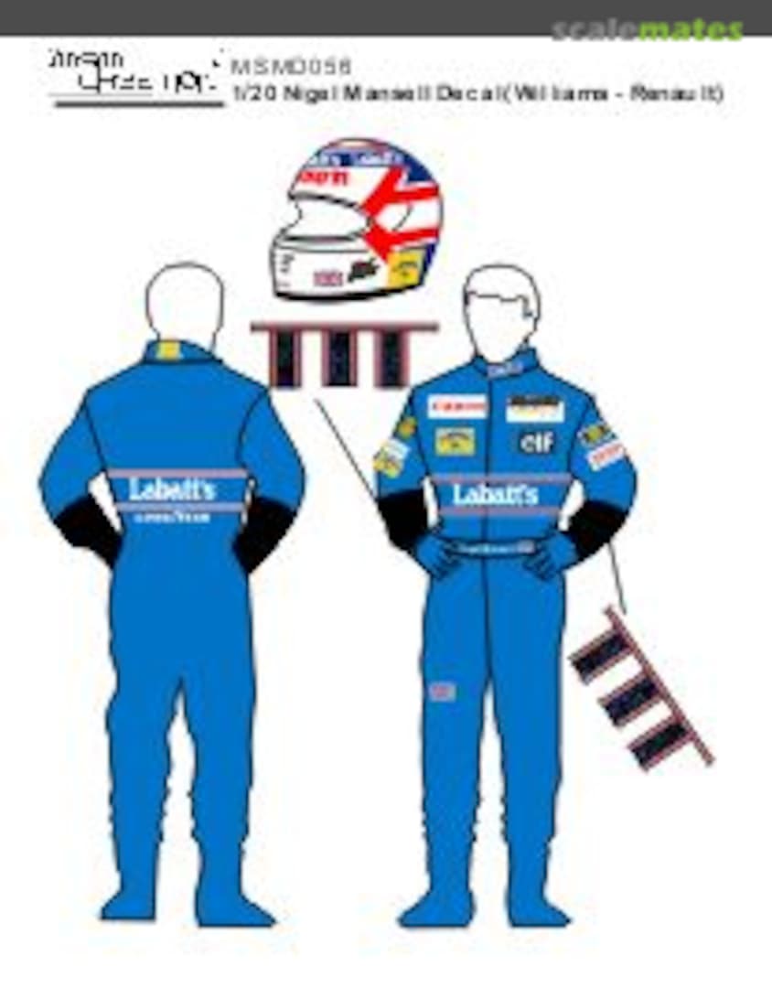 Boxart N.Mansell Decal (Williams Renault) MSMD056 MSM Creation