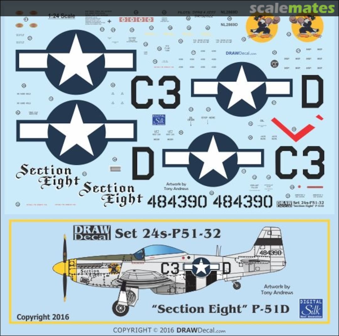 Boxart P-51D "Section Eight" 24-P51-32 Draw Decal Boxart P-51D "Section Eight" 24-P51-32 Draw Decal