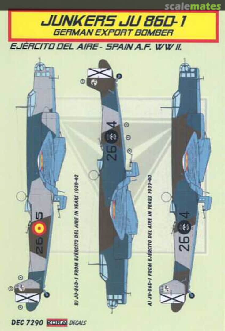 Boxart Junkers Ju 86D-1 DEC7290 Kora Models Boxart Junkers Ju 86D-1 DEC7290 Kora Models