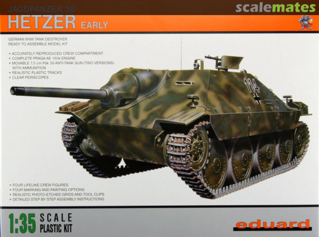 Boxart Jagdpanzer 38 Hetzer early 3711 Eduard Boxart Jagdpanzer 38 Hetzer early 3711 Eduard