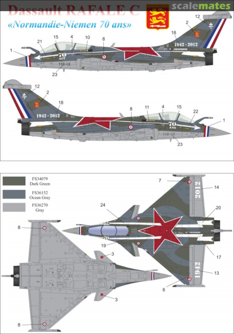 Boxart Dassault Rafale C - «Normandie-Niemen 70 ans» UR7240 UpRise Decal Boxart Dassault Rafale C - «Normandie-Niemen 70 ans» UR7240 UpRise Decal