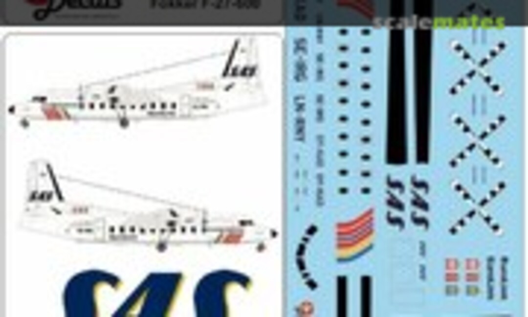 1:144 SAS Eurolink Fokker F-27-600 (Lima November Decals LN144-641) LN144-641
