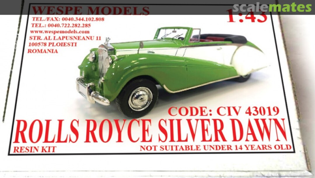 Boxart Rolls Royce Silver Dawn CIV43019 Wespe Models Boxart Rolls Royce Silver Dawn CIV43019 Wespe Models