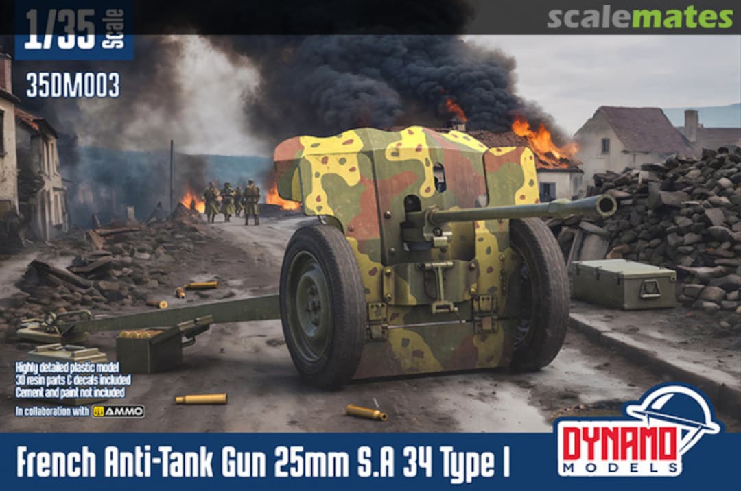 Boxart Anti-Tank Gun 25mm S.A 34 Type I 35DM003 Dynamo Models Boxart Anti-Tank Gun 25mm S.A 34 Type I 35DM003 Dynamo Models