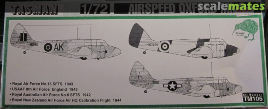 Boxart Airspeed Oxford Mk.2 TM105 Tasman Model Products Boxart Airspeed Oxford Mk.2 TM105 Tasman Model Products